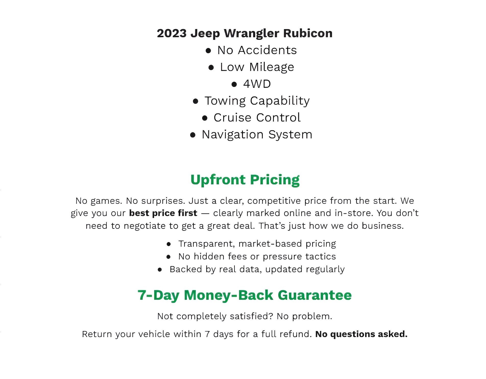 2023 Jeep Wrangler Rubicon 4 Door 4x4