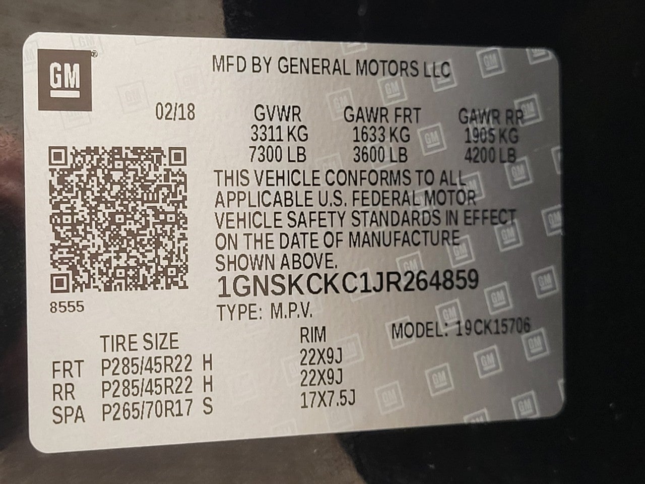 2018 Chevrolet Tahoe 4WD 4dr Premier