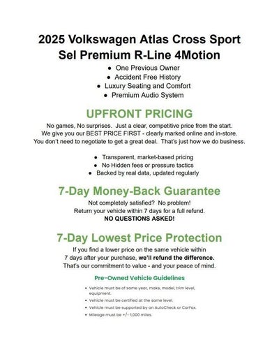 2025 Volkswagen Atlas Cross Sport 2.0T SEL Premium R-Line 4MOTION