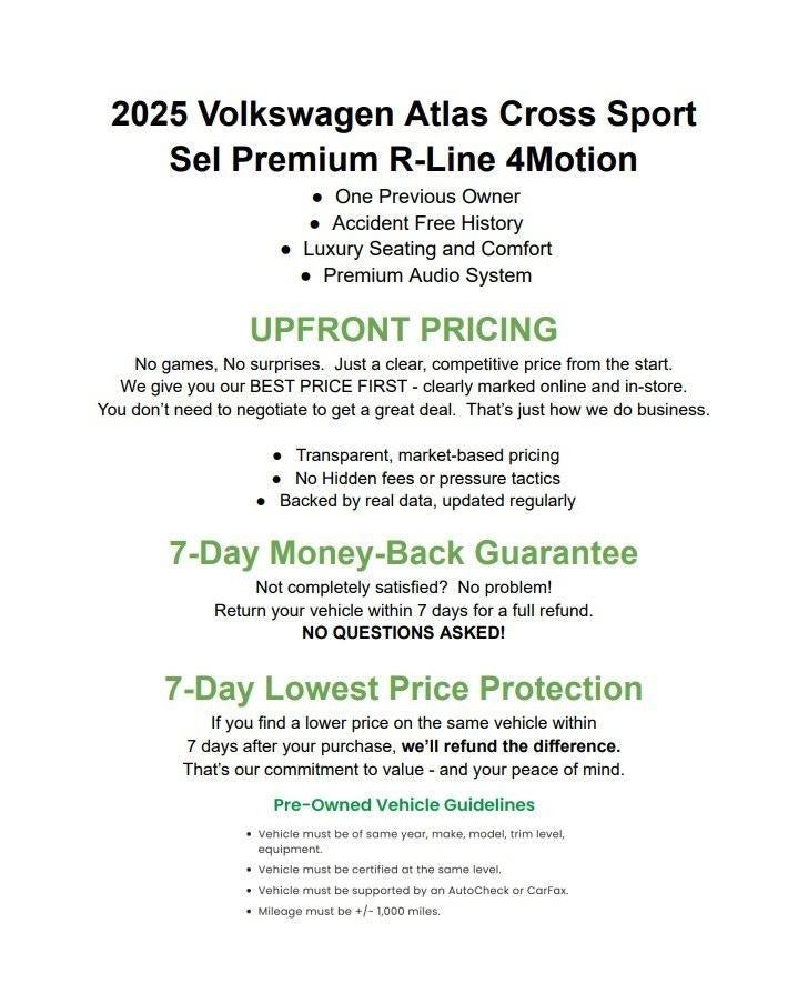 2025 Volkswagen Atlas Cross Sport 2.0T SEL Premium R-Line 4MOTION