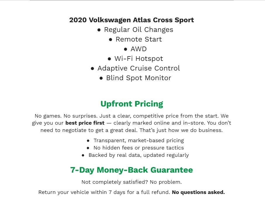 2020 Volkswagen Atlas Cross Sport 3.6L V6 SEL Premium 4MOTION