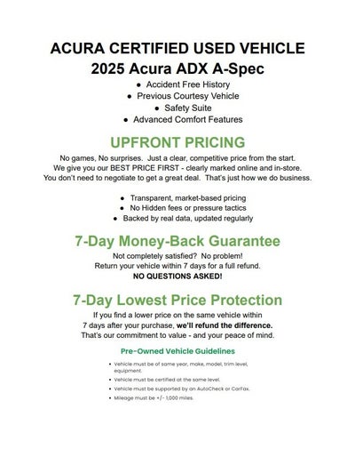2025 Acura ADX AWD w/A-Spec Package