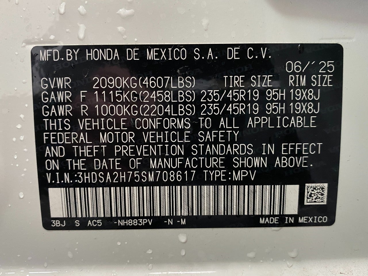 2025 Acura ADX AWD w/A-Spec Advance Package
