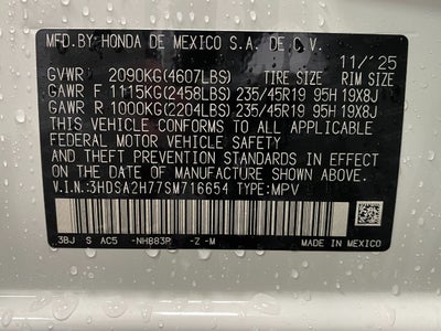 2025 Acura ADX AWD w/A-Spec Advance Package
