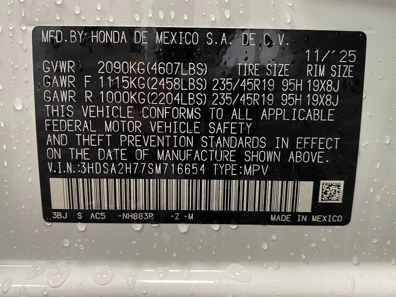 2025 Acura ADX AWD w/A-Spec Advance Package