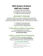 2023 Subaru Outback Limited CVT