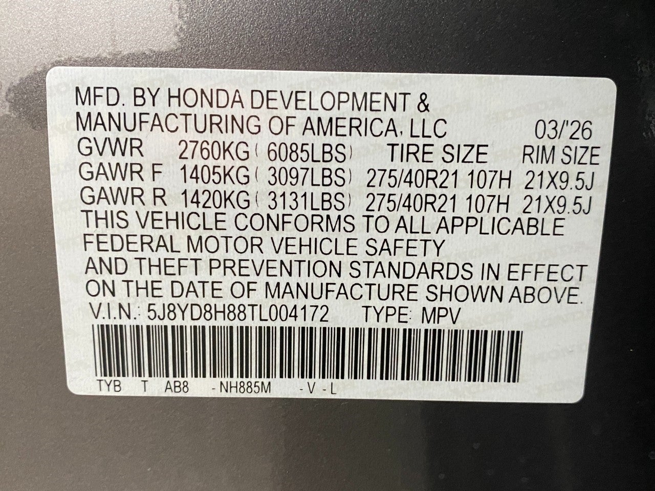 2026 Acura MDX Type S SH-AWD w/Advance Package