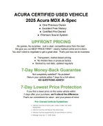 2025 Acura MDX SH-AWD w/A-Spec Package