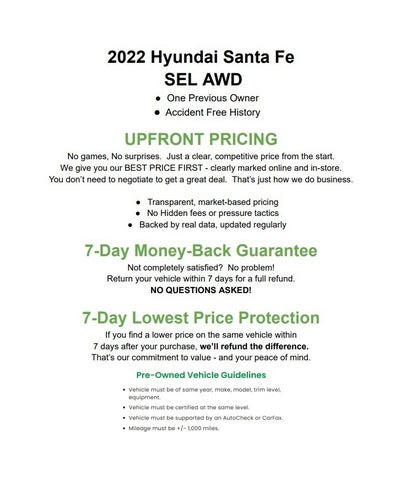 2022 Hyundai Santa Fe SEL AWD