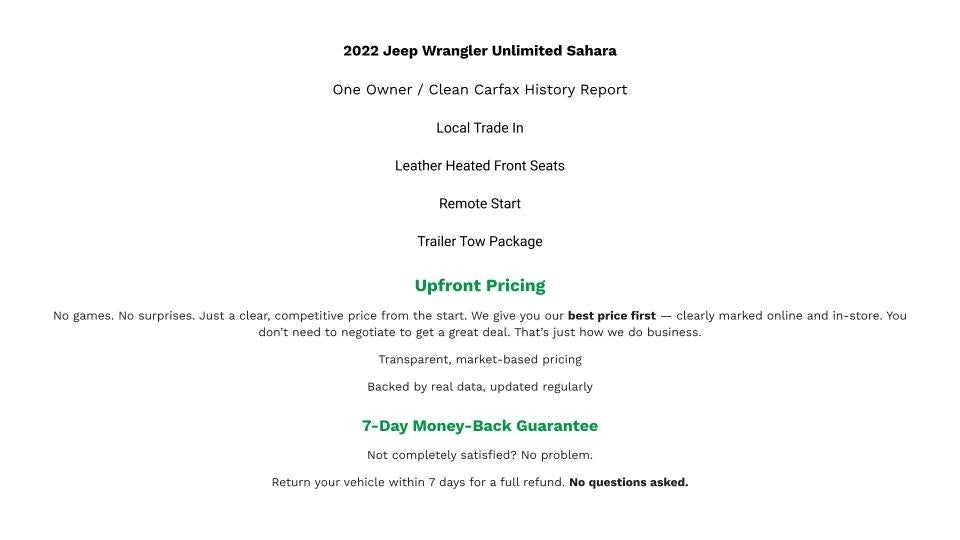 2022 Jeep Wrangler Unlimited Sahara 4x4