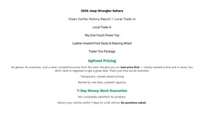 2026 Jeep Wrangler 4-Door Sahara 4x4