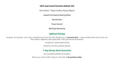 2023 Jeep Grand Cherokee Altitude 4x4