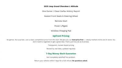 2025 Jeep Grand Cherokee L Altitude 4x4