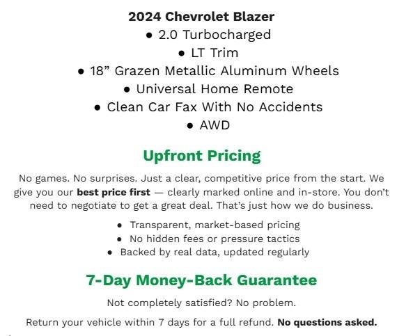 2024 Chevrolet Blazer AWD 2LT
