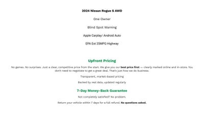 2024 Nissan Rogue S Intelligent AWD