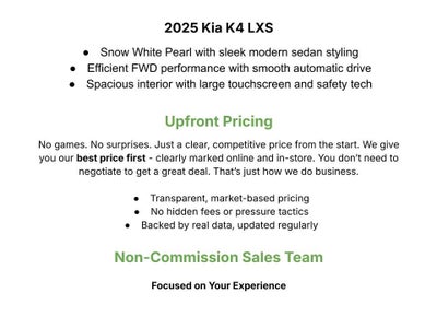 2025 Kia K4 LXS FWD