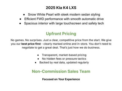 2025 Kia K4 LXS FWD