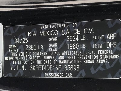 2025 Kia K4 LXS FWD