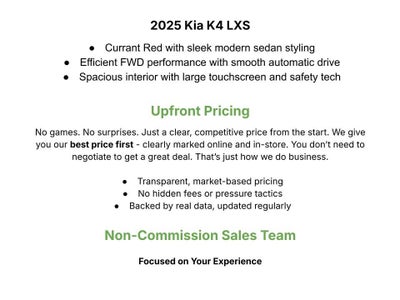 2025 Kia K4 LXS FWD