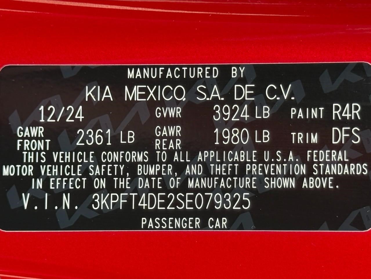 2025 Kia K4 LXS FWD