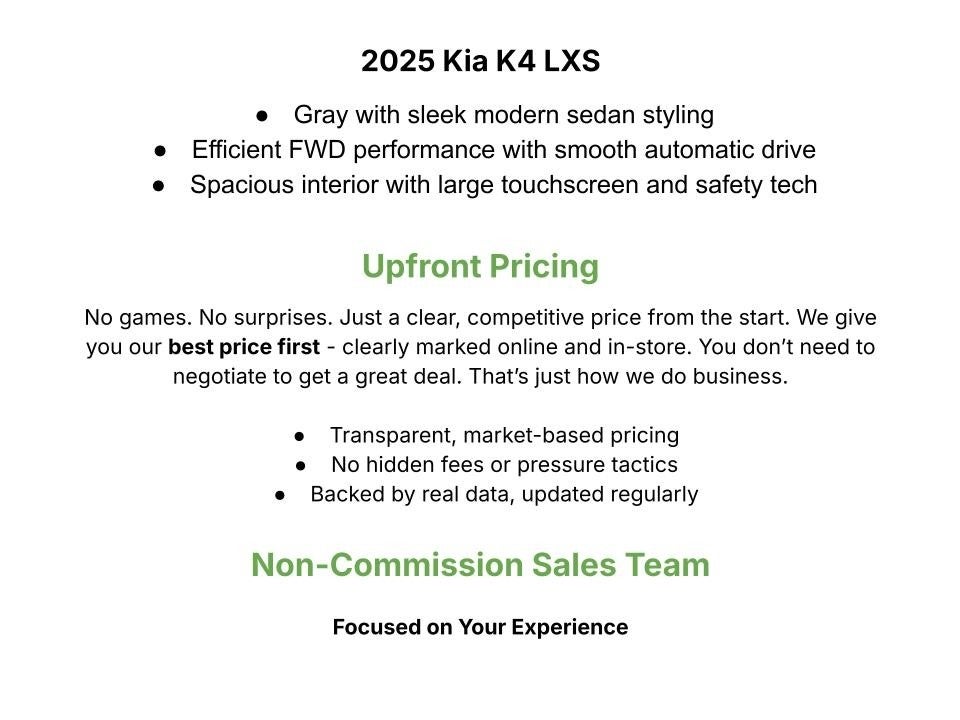 2025 Kia K4 LXS FWD
