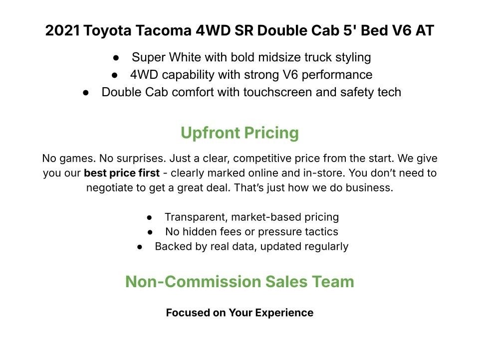 2021 Toyota Tacoma 4WD SR Double Cab 5' Bed V6 AT (GS)