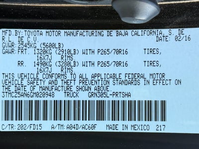 2016 Toyota Tacoma TRD Off Road