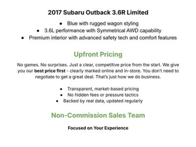 2017 Subaru Outback 3.6R Limited