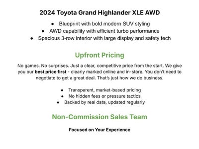 2024 Toyota Grand Highlander XLE AWD (Natl)