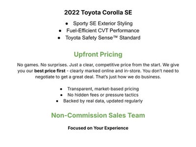 2022 Toyota Corolla SE