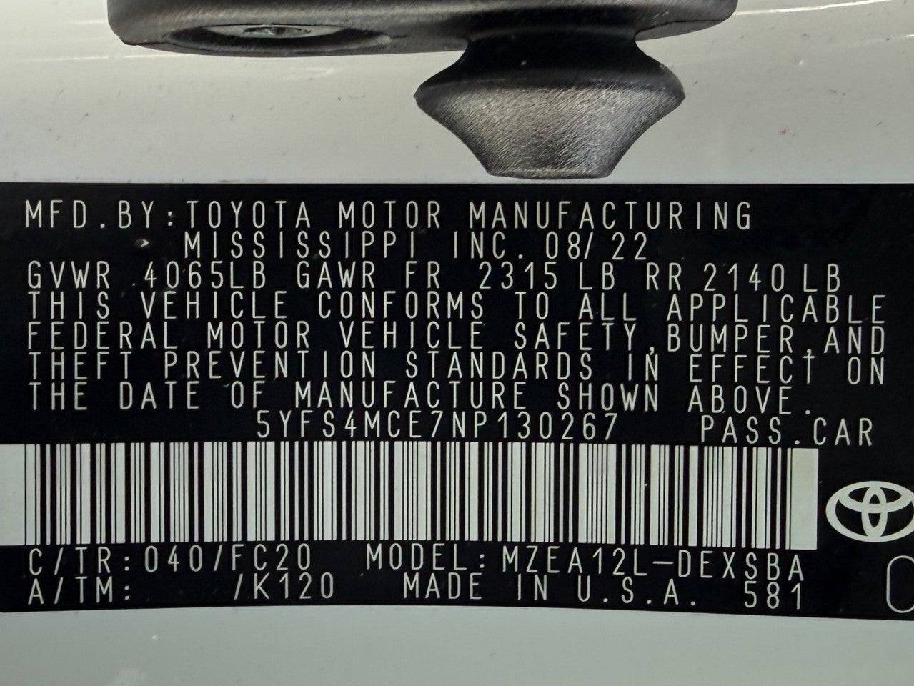 2022 Toyota Corolla SE