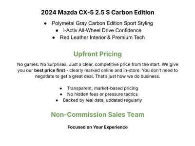 2024 Mazda Mazda CX-5 2.5 S Carbon Edition