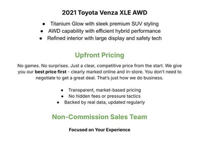2021 Toyota Venza XLE AWD (SE)