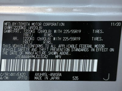 2021 Toyota Venza XLE AWD (SE)