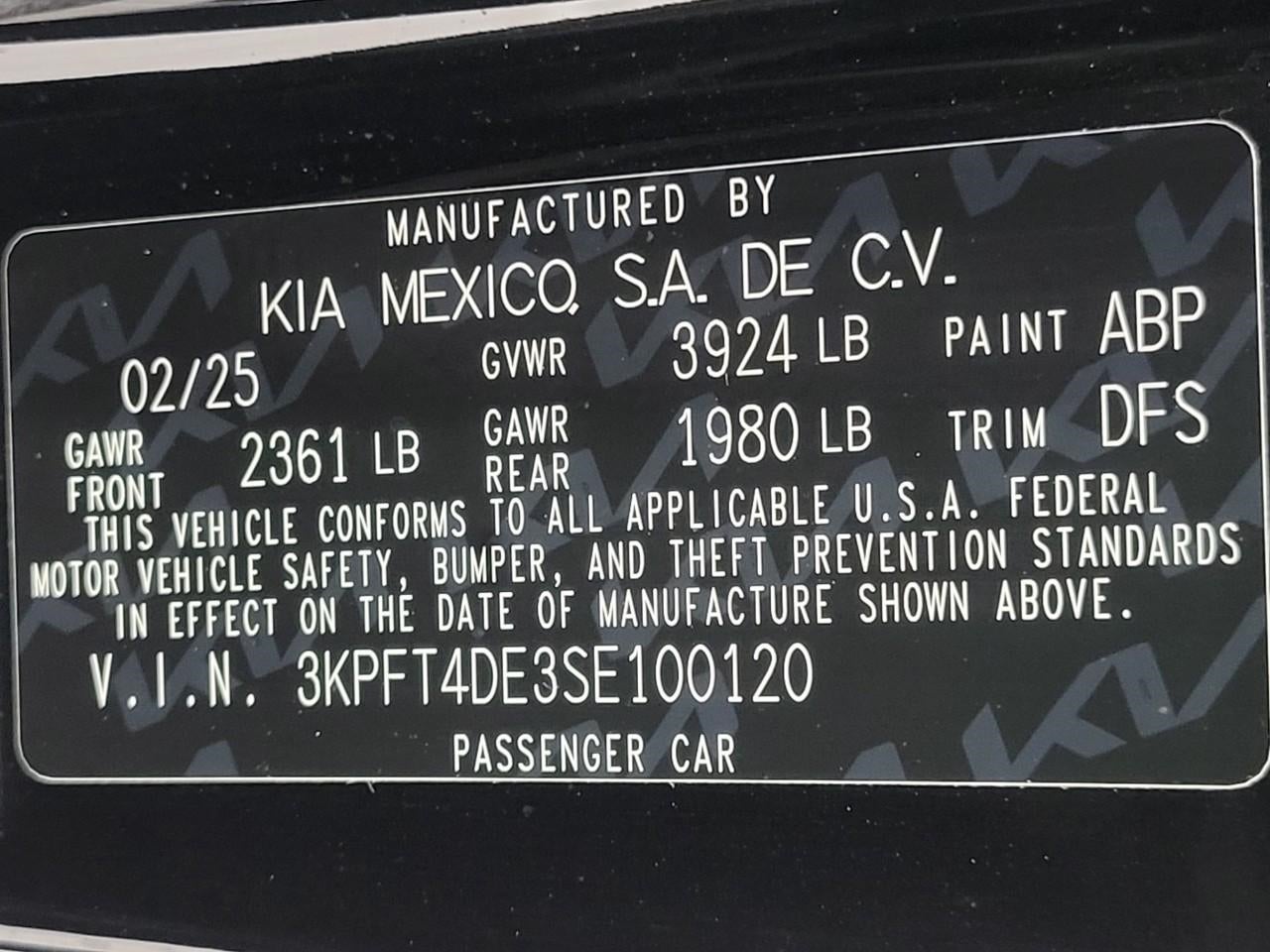 2025 Kia K4 LXS FWD