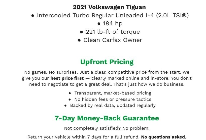 2021 Volkswagen Tiguan 2.0T SEL 4MOTION