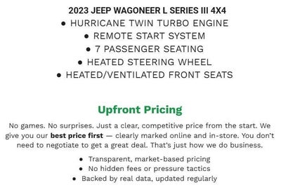 2023 Jeep Wagoneer L Series III 4x4