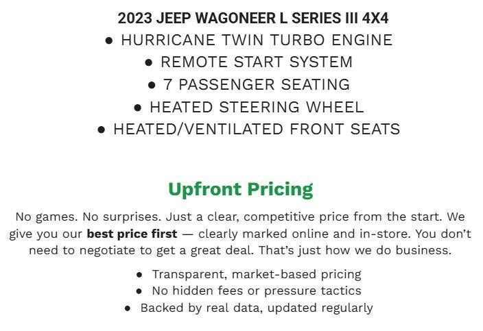 2023 Jeep Wagoneer L Series III 4x4