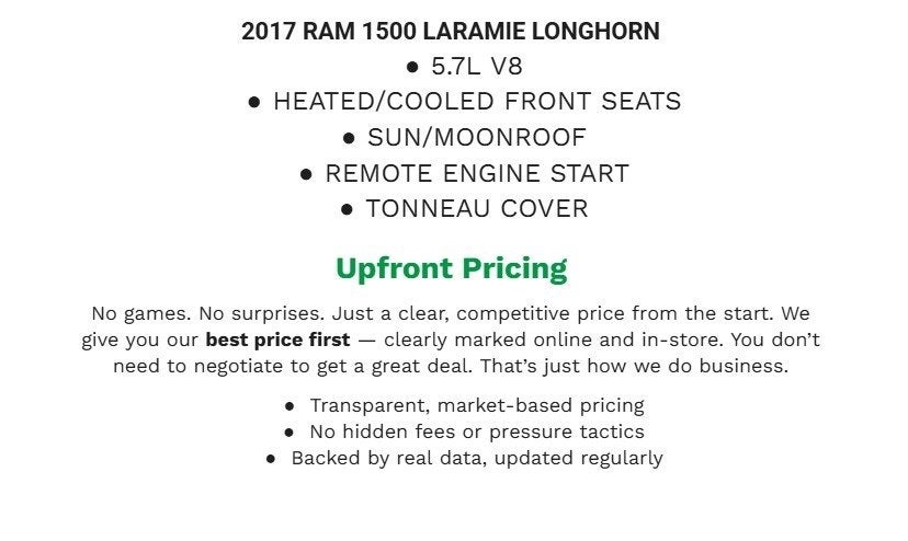 2017 RAM 1500 Laramie Longhorn