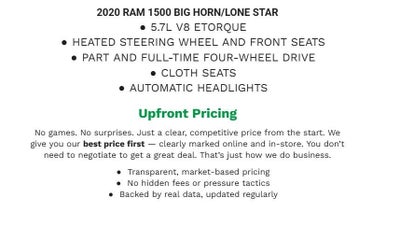2020 RAM 1500 Big Horn/Lone Star