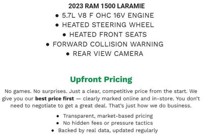 2023 RAM 1500 Laramie 4x4 Crew Cab 5'7 Box