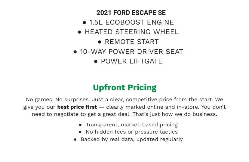 2021 Ford Escape SE