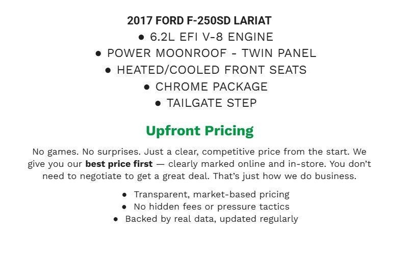 2017 Ford F-250SD Lariat