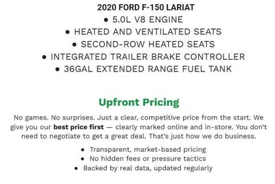 2020 Ford F-150 LARIAT 4WD SuperCrew 5.5' Box