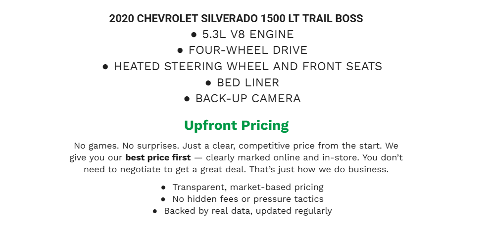 2020 Chevrolet Silverado 1500 LT Trail Boss