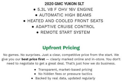 2020 GMC Yukon 4WD 4dr SLT