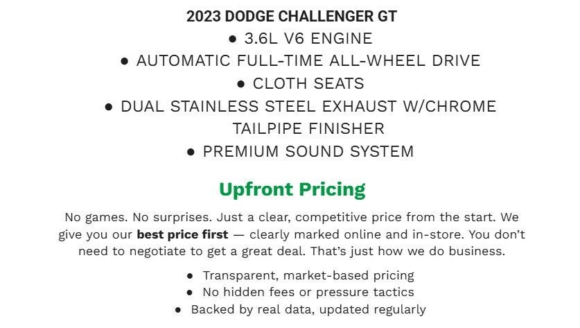 2023 Dodge Challenger GT
