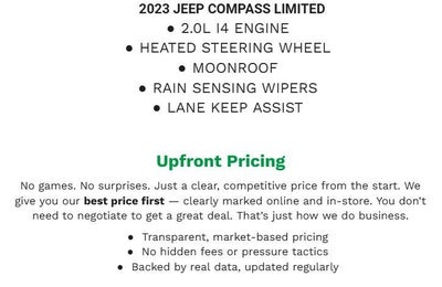 2023 Jeep Compass Limited 4x4