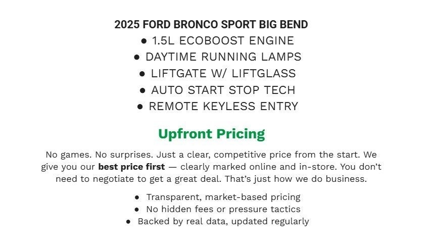 2025 Ford Bronco Sport Big Bend