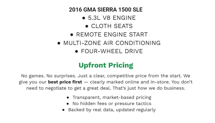 2016 GMC Sierra 1500 SLE